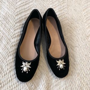 ZARA trafaluc velvet insect flats